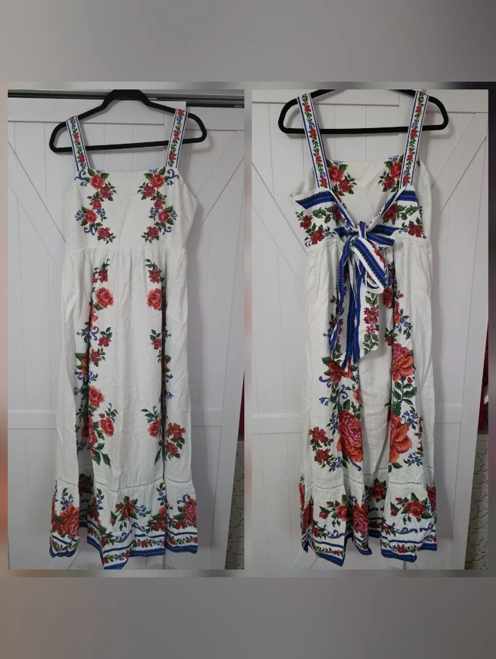 Farm Rio Off-White Flower Tapestry Maxidress - Picture 6 of 6
